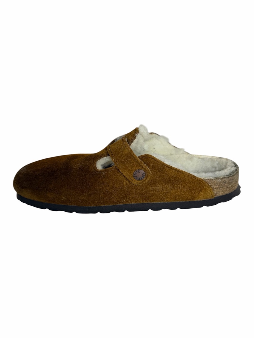 Birkenstock Boston Mink Suede Shearling Lined Clog Size 39 US 8